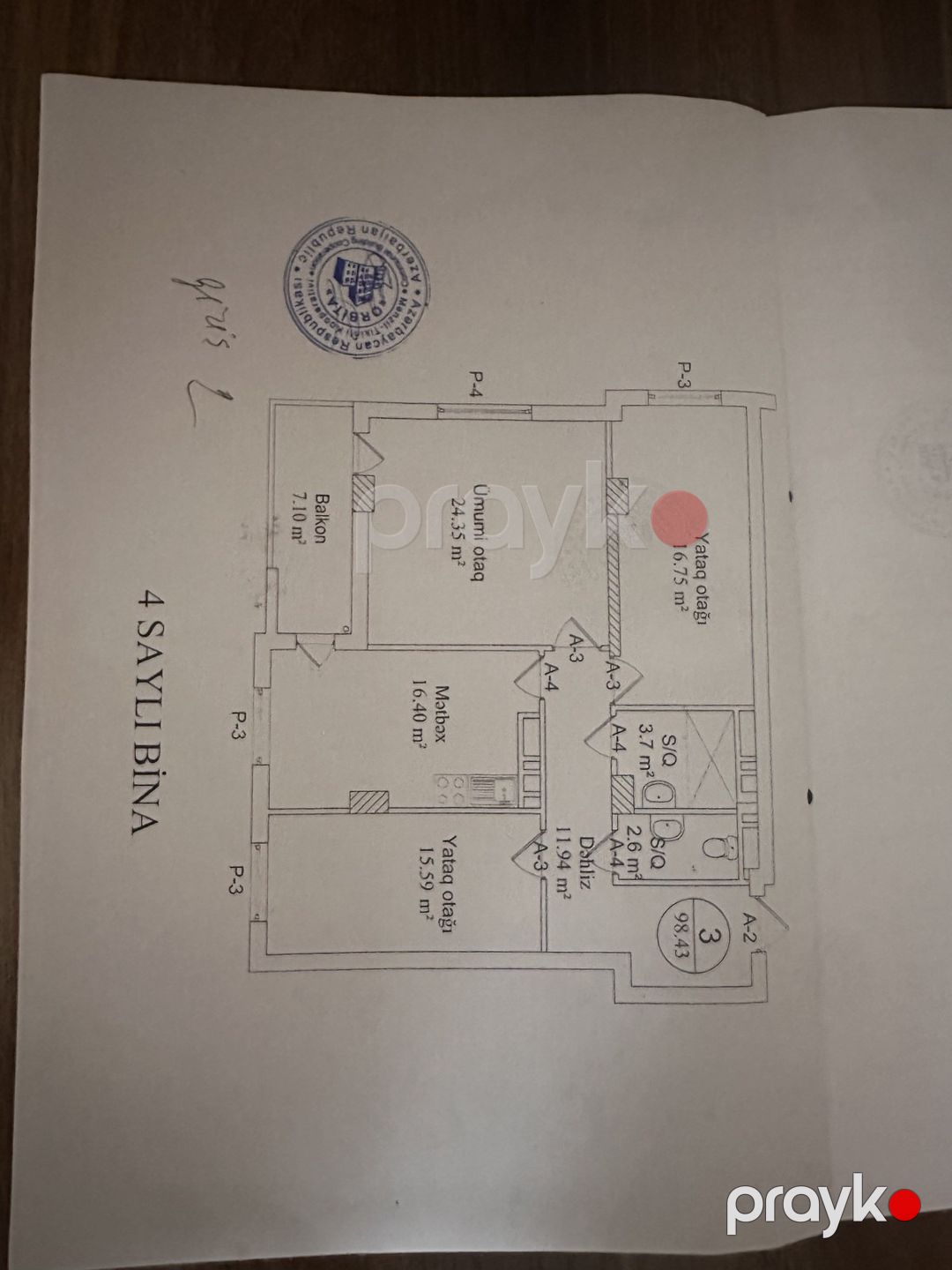 Satılır 3 otaqlı yeni tikili 100 m² — Mənzil, Bakı (2)
