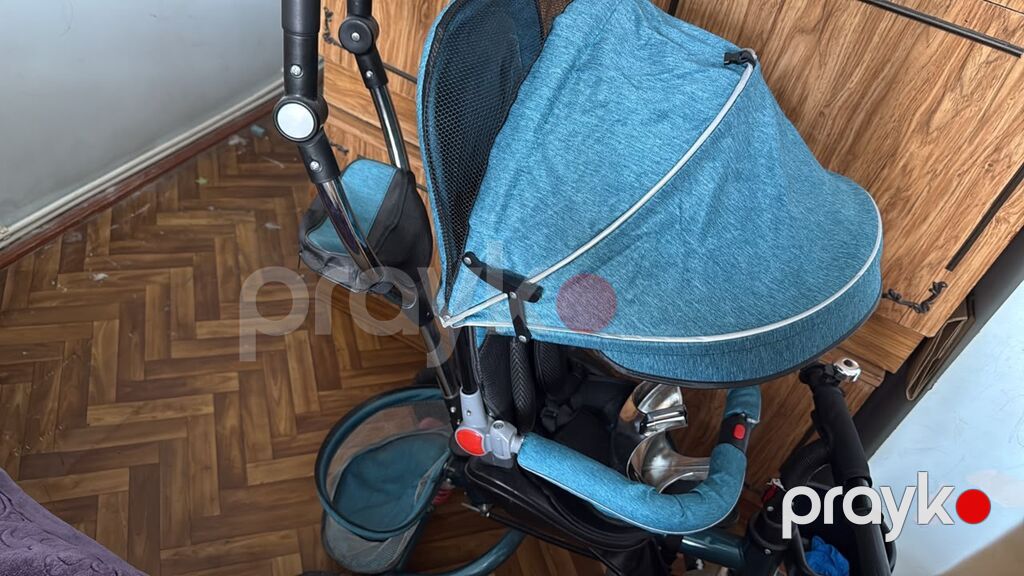 Uşaq üçtəkərli velosipedi – valideyn idarəetməli, tentesi və — Uşaq velosipedləri, Bakı (5)