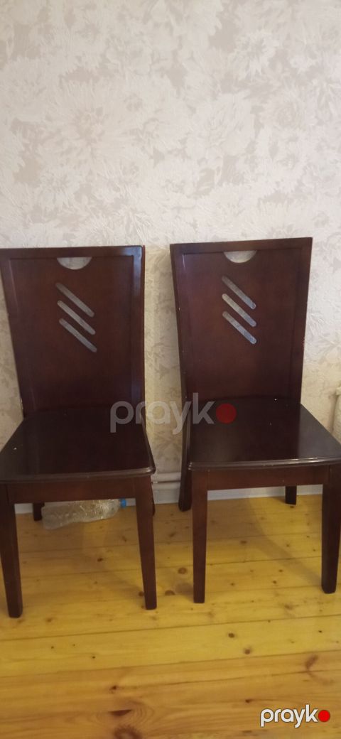 Taxta yemək otağı stulları – 6 ədəd dəst - Material: bərk ağac — Bakı