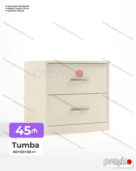 Tumba – 40×50×40 sm ölçü Material: 18 mm laminat Rəng seçimi — Bakı