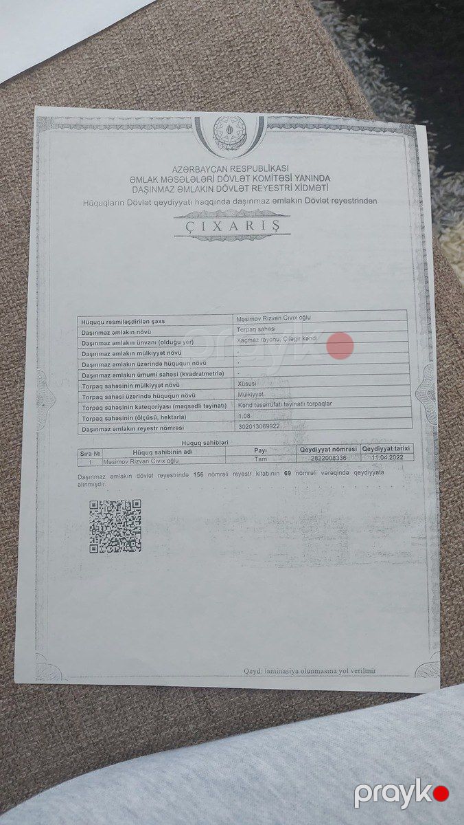 Satılır torpaq 108 sot — Torpaq, Xaçmaz (12)