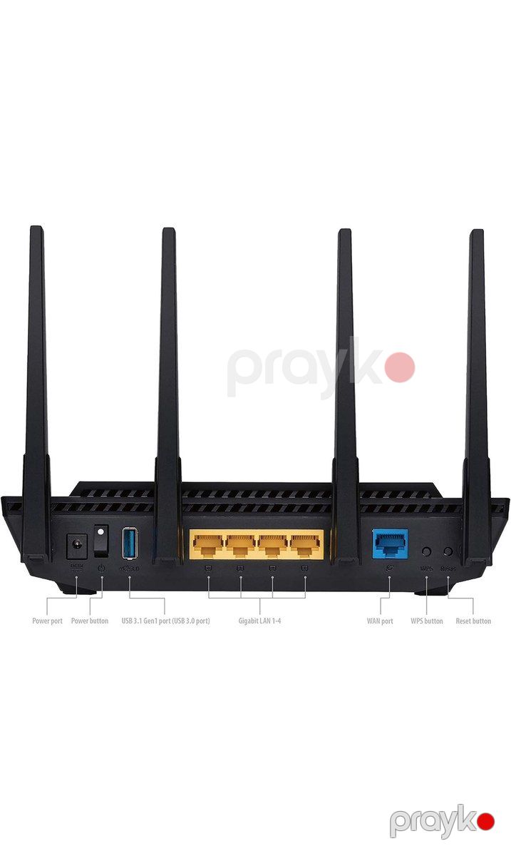 ASUS RT-AX3000 Wi‑Fi 6 Router — Şəbəkə və server avadanlığı, Bakı (7)