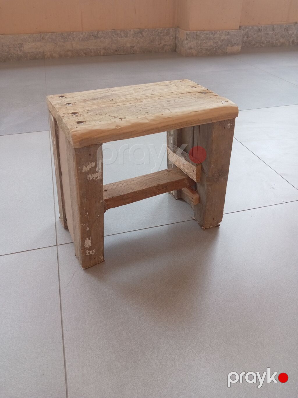 Taxta taburet/kiçik oturacaq - Material: tamamilə ağacdan hazırlanıb — Tabure, Digah (2)