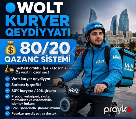 Sürücü-kuryer tələb olunur, Şəxsi nəqliyyat vasitəsi ilə, İşəmuzd ödəniş — Bakı