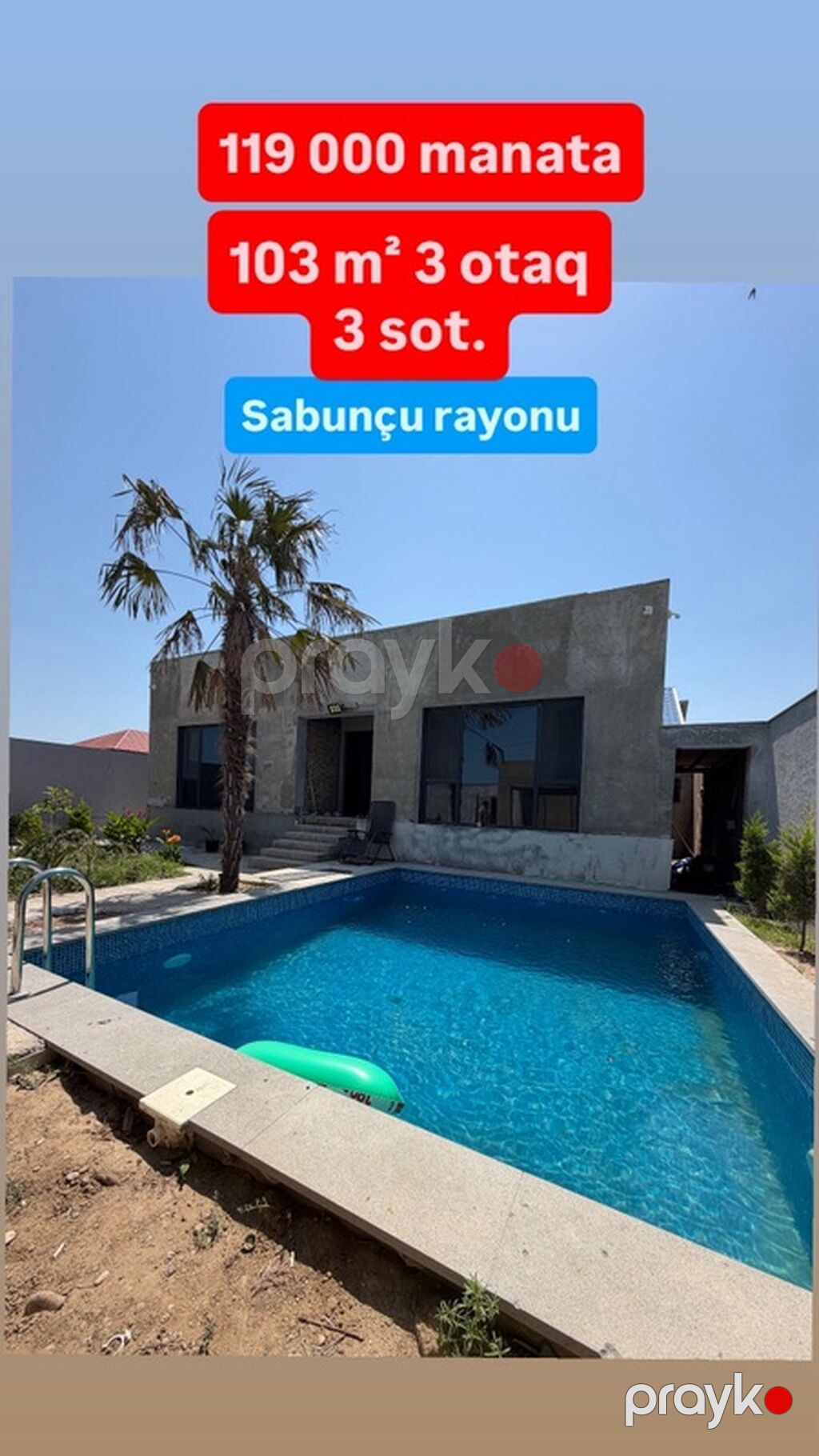 Sabunçu rayonu, Kürdəxanı qəsəbəsində 3 otaqlı həyət evi satışdadır — Mənzil, Digah (8)