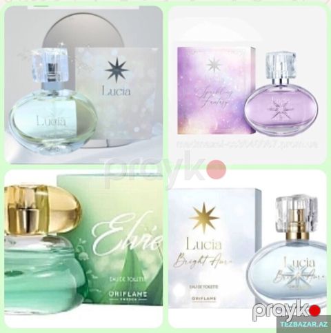 Oriflame Lucia, Elvie, Lucia Bright Aura, Lucia Fantasy qadin etirleri — Novxanı