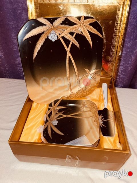 Tort və şiriniyyat qabı, rəng - Qara, Keramika, Yaponiya — Digah