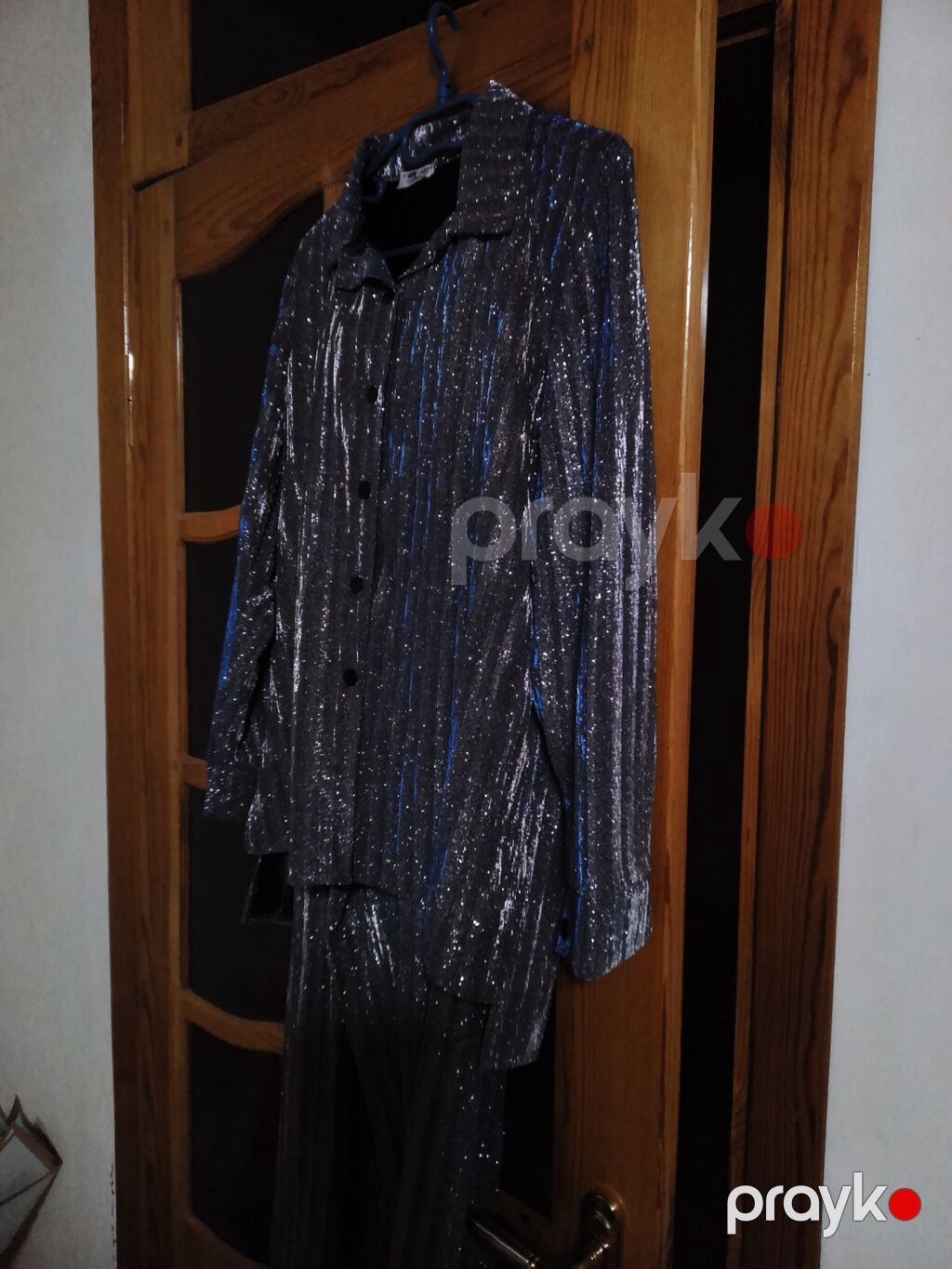 Moon Sport qadın dəsti – parıltılı, plisə fakturalı parça - 2 hissə — Kostyum, Bakı (2)