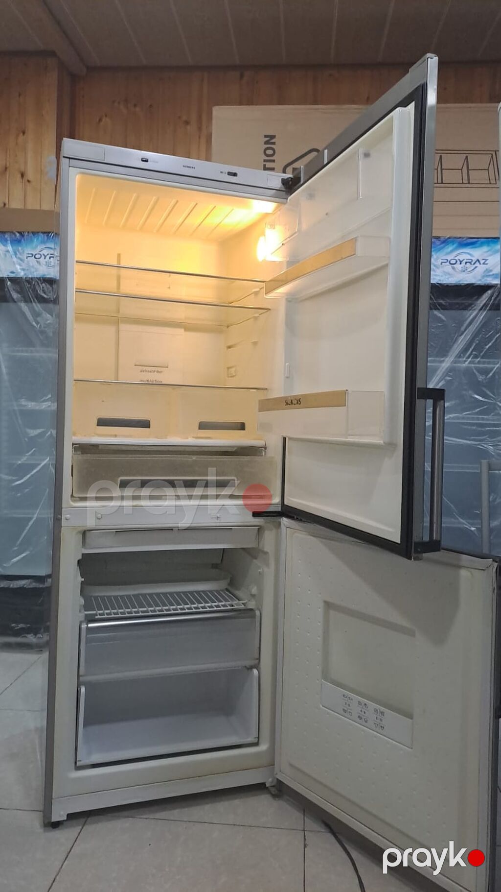 Siemens iki qapılı soyuducu - Rəng: paslanmayan polad (inox) - Qapı — Soyuducular, Digah (2)