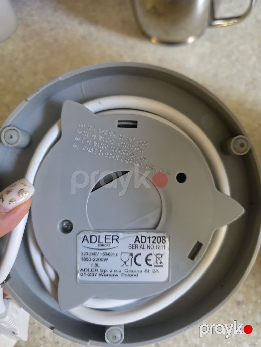 Adler Europe AD1208 elektrik çaydanı - Həcm: 1,8 litr (göstəricidə — Elektrik çaydanları və termoslar, Bakı (3)