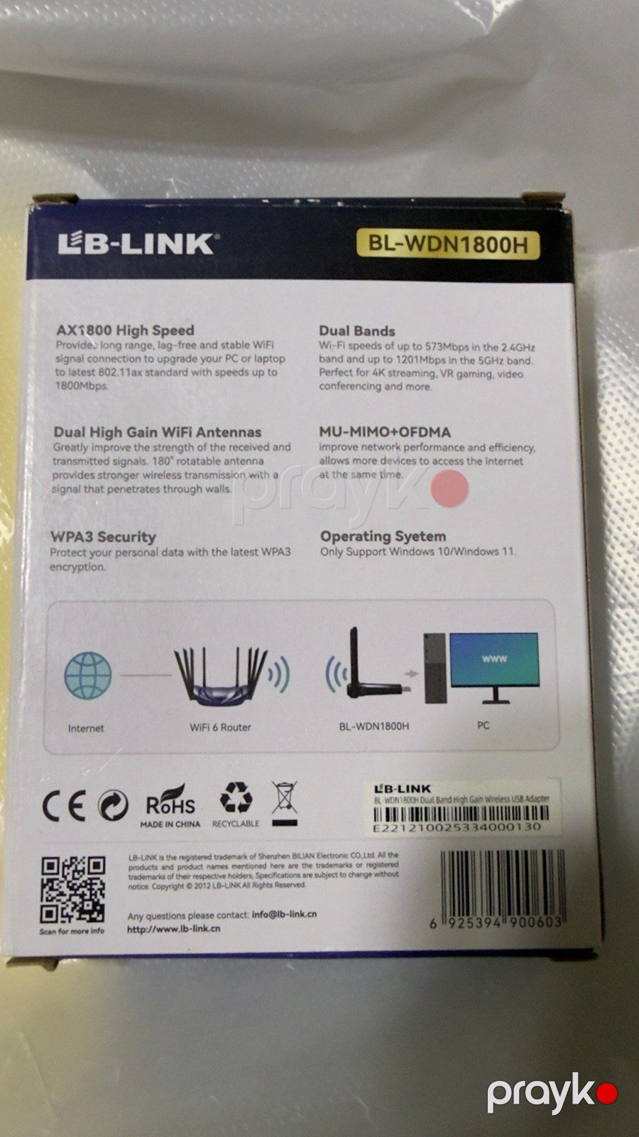 USB modem LB Link Ax 1800 — Şəbəkə və server avadanlığı, Bakı (2)
