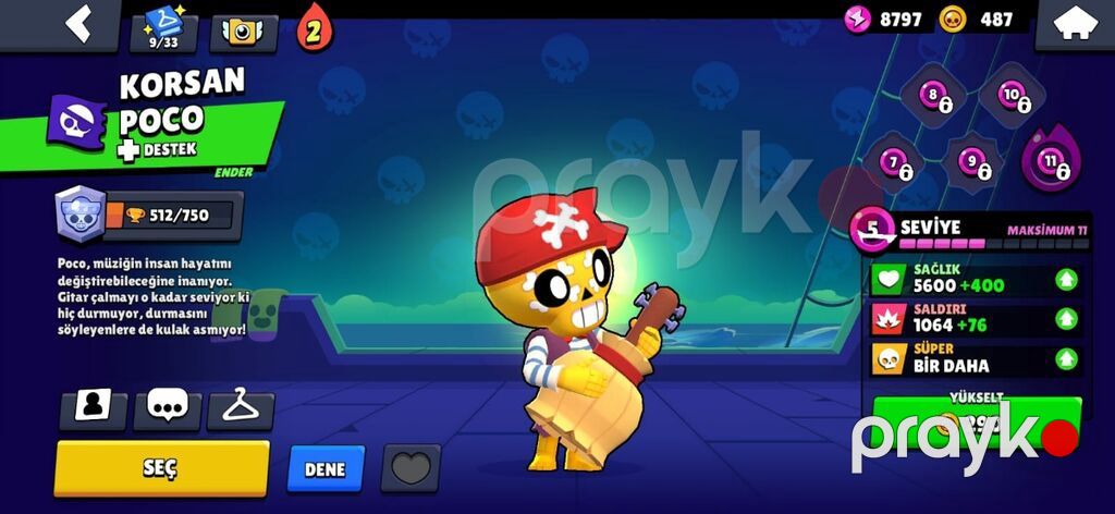 Brawl Stars Hesabı -Nadir Kostümlər ilə dolu hesab - Kupa yolu — Digər, Qəbələ (10)
