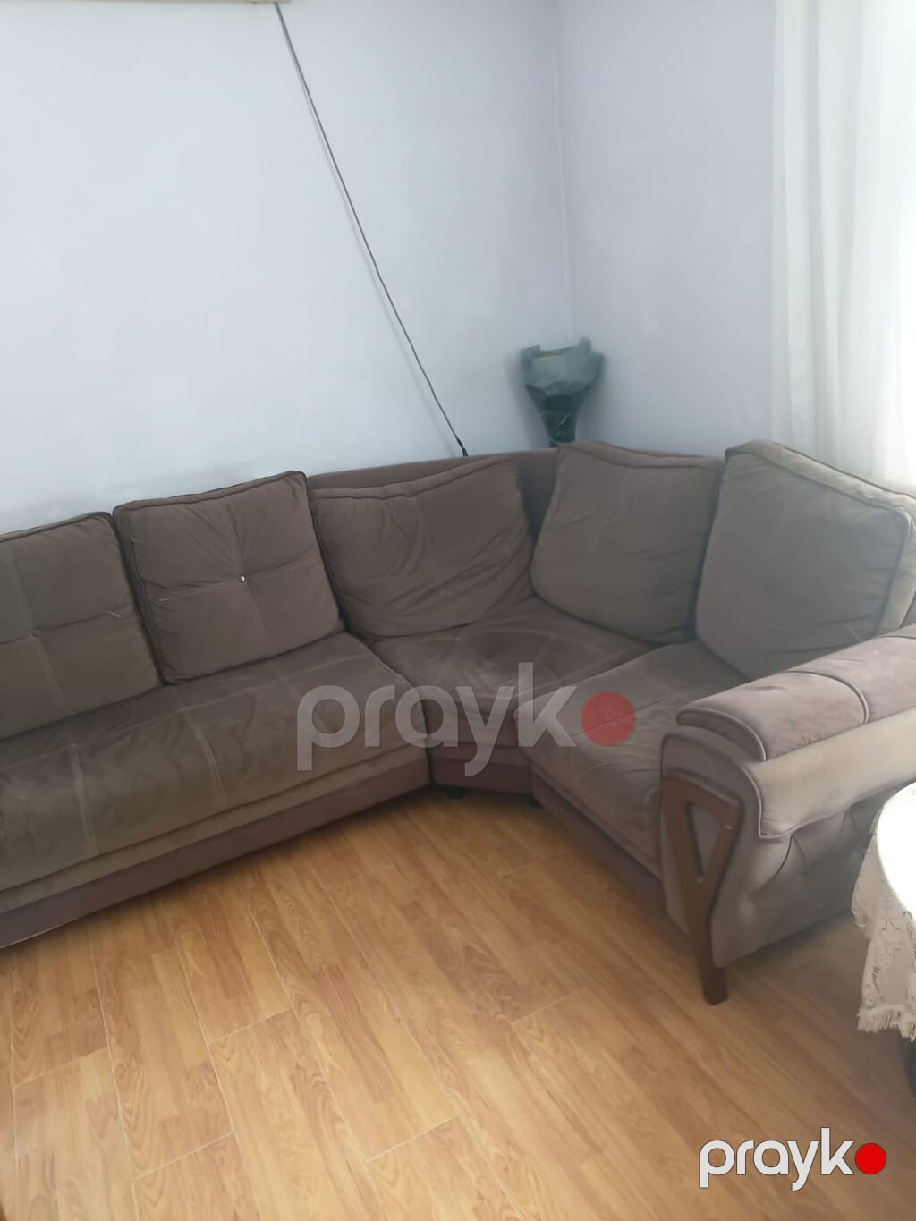 L‑şəkilli yumşaq künc divan dəsti - Rəng: tünd qəhvəyi/boz tonlarında — Yumşaq mobilya dəstləri, Mehdiabad (4)