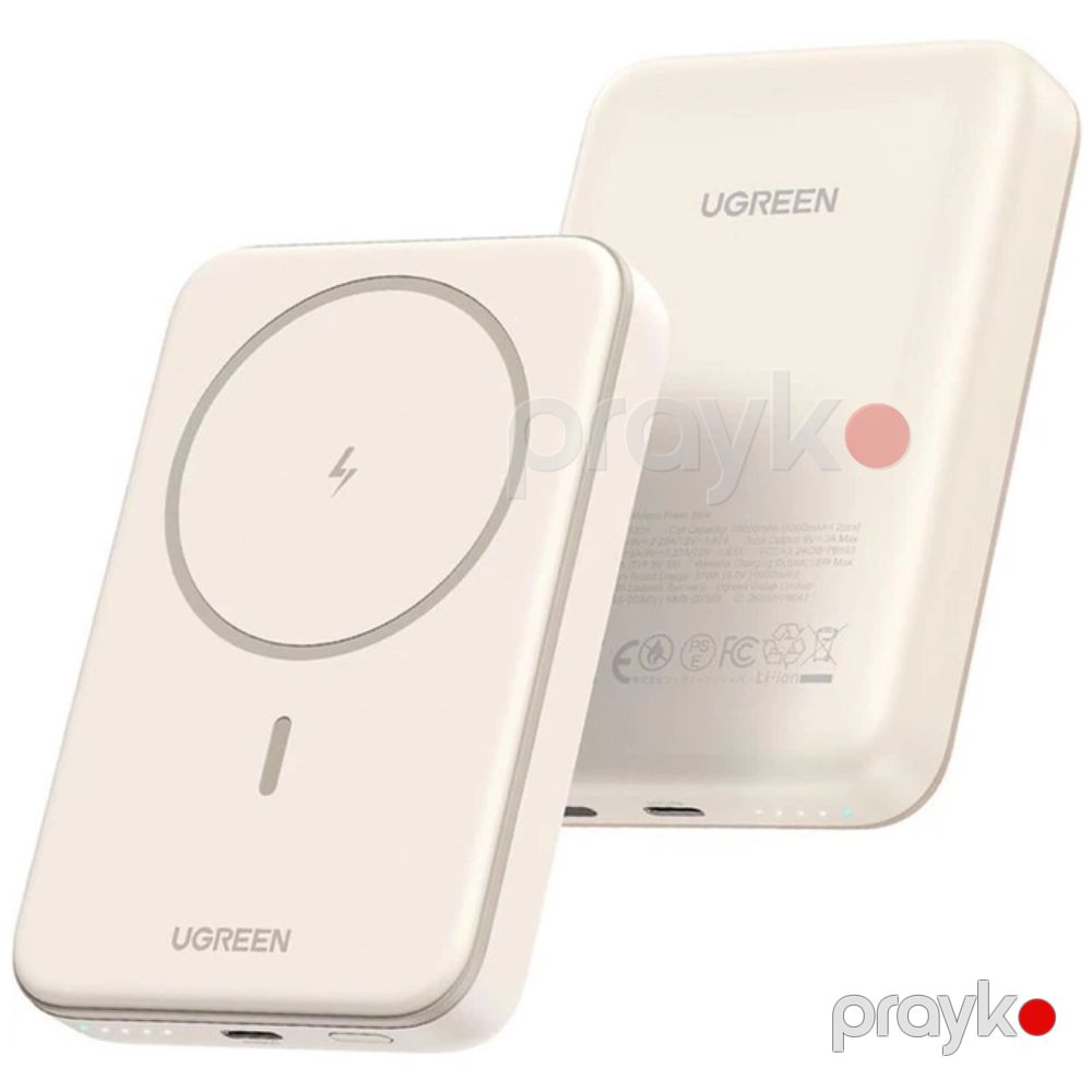 Power Bank Ugreen 10000 mAh Magnetic PB561_25208 Beige — Powerbank-lər, Bakı (3)