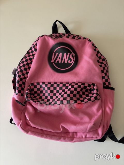 Vans bel çantası/ryukzak – çəhrayı və qara dama naxışlı dizayn — Bakı