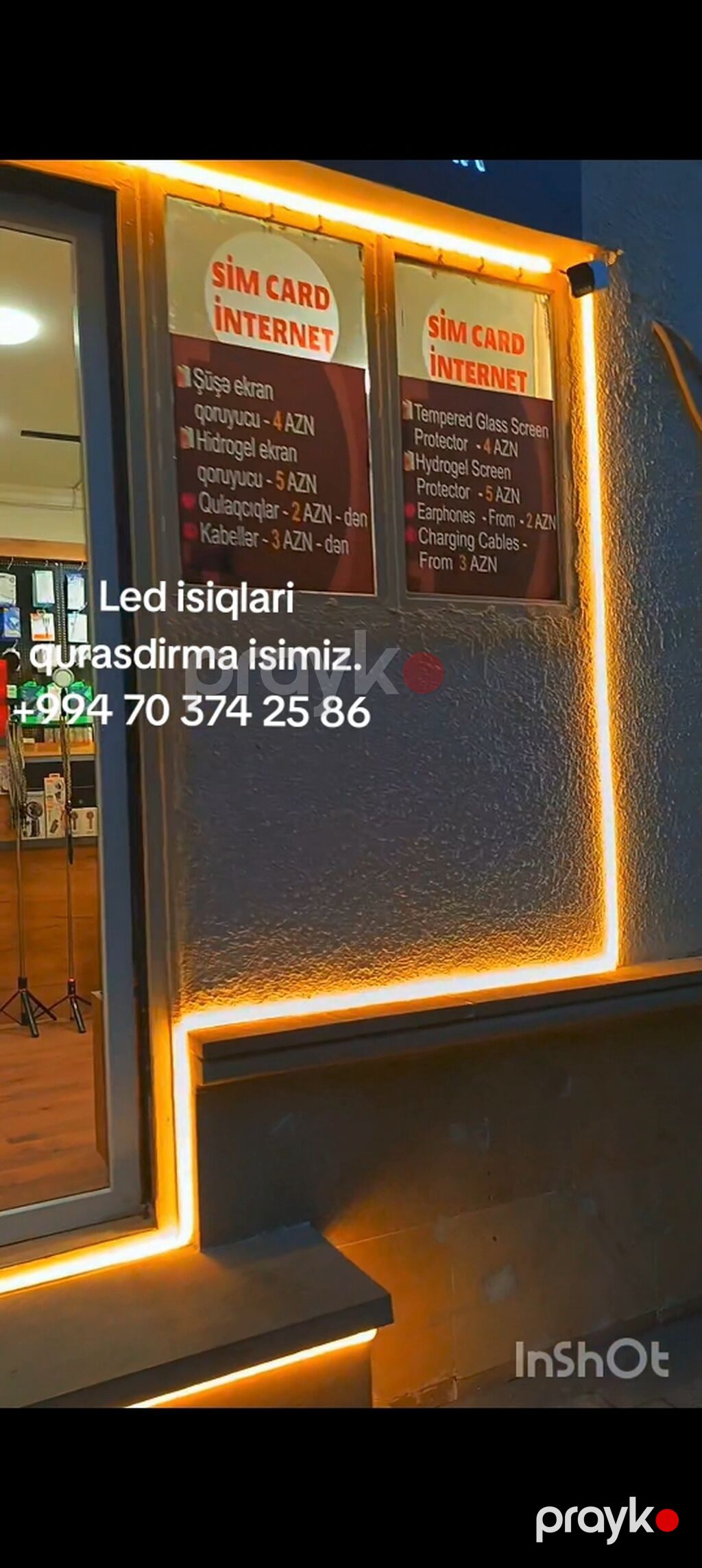 LED işıqlarının peşəkar quraşdırılması xidməti - Fasad, pilləkən — Elektrikçi xidmətləri, Bakı (4)