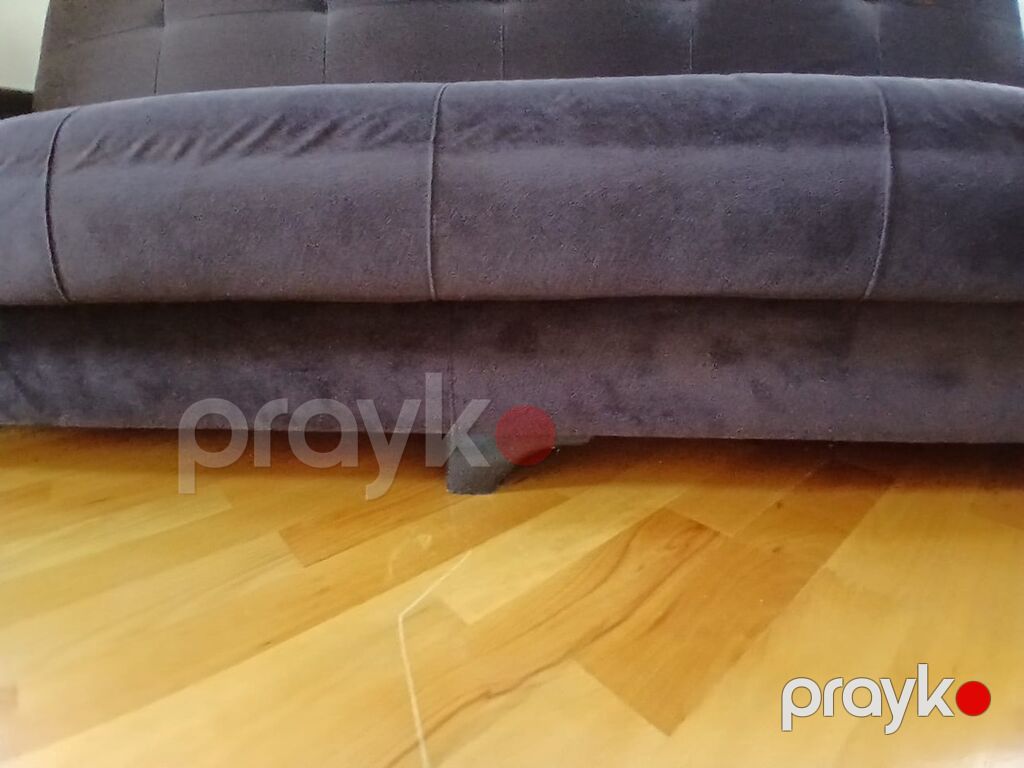 Qəhvəyi rəngli 3 nəfərlik divan - Material: yumşaq məxmər/velur tipli — Divanlər, Bakı (7)
