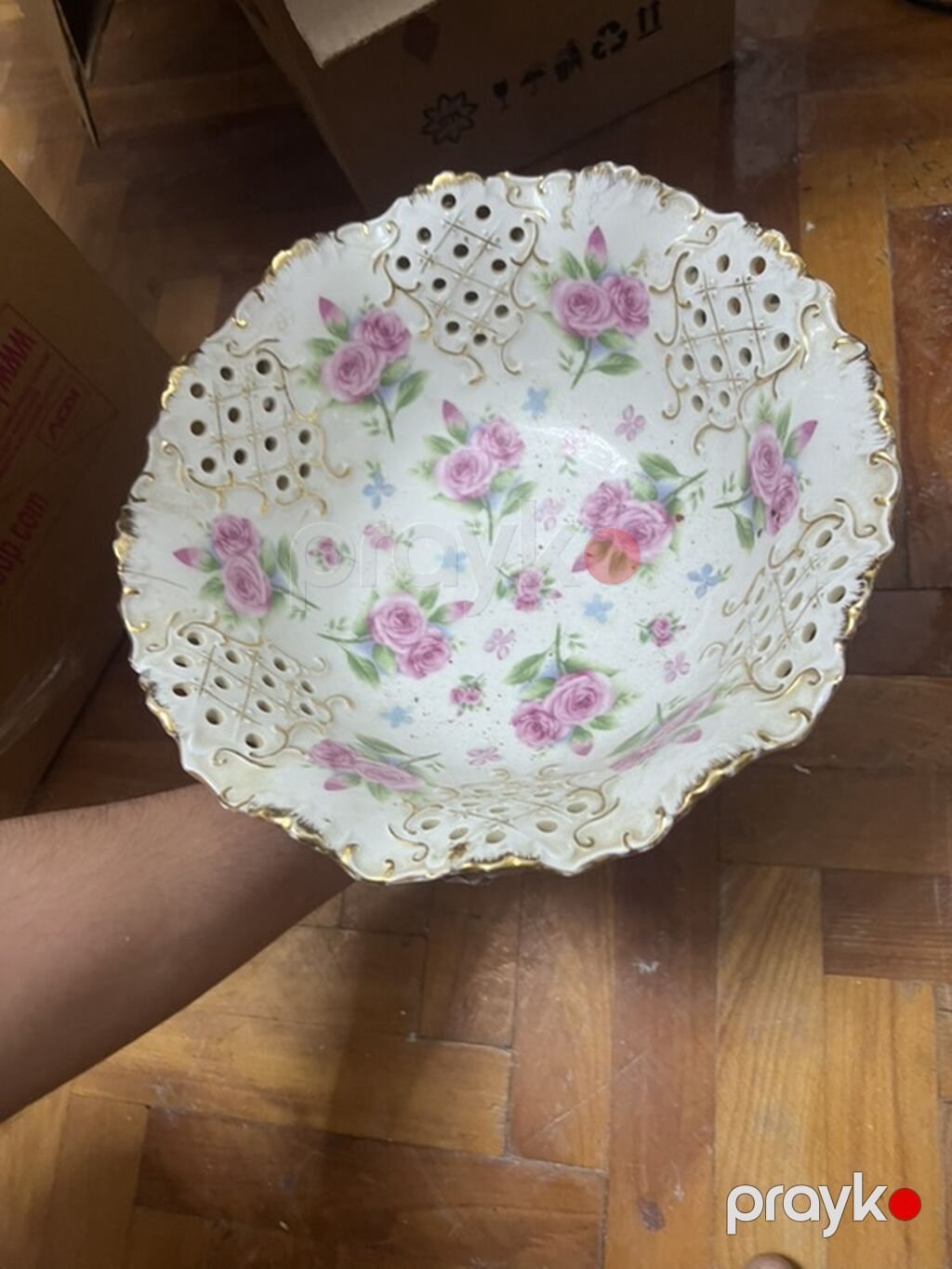 Porselen dekorativ qablar – 2 ədəd (pedestal kasalar) - Material — Süfrə qabı, Bakı (4)