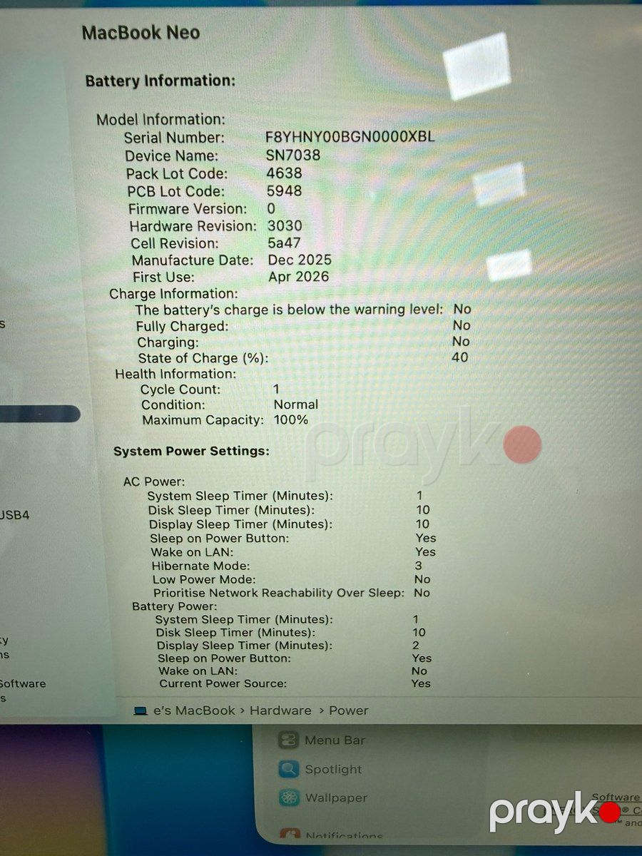Apple Macbook Neo 13” A18 Pro 8/256GB Indigo — Noutbuklar, Bakı (3)
