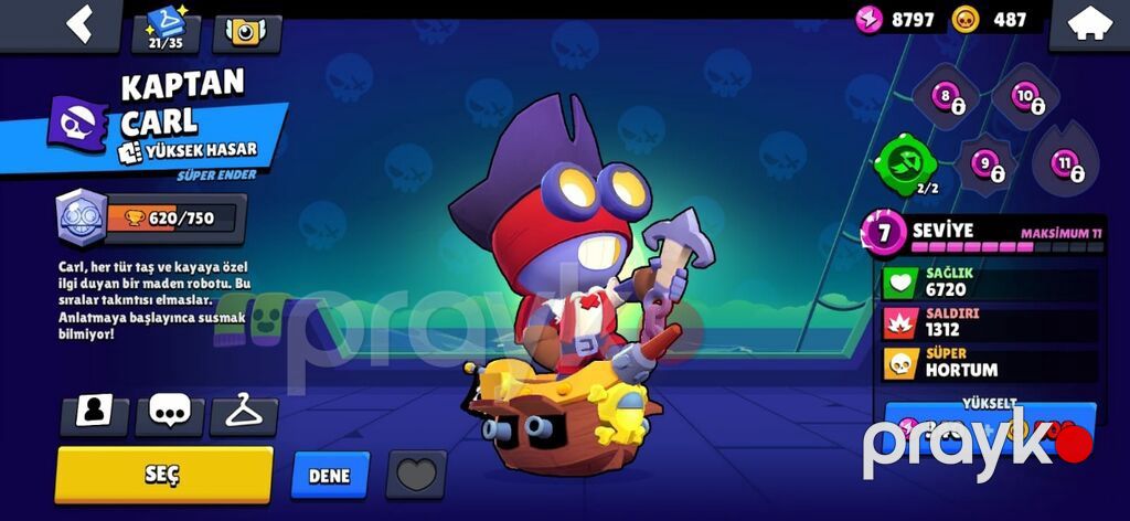 Brawl Stars Hesabı -Nadir Kostümlər ilə dolu hesab - Kupa yolu — Digər, Qəbələ (8)