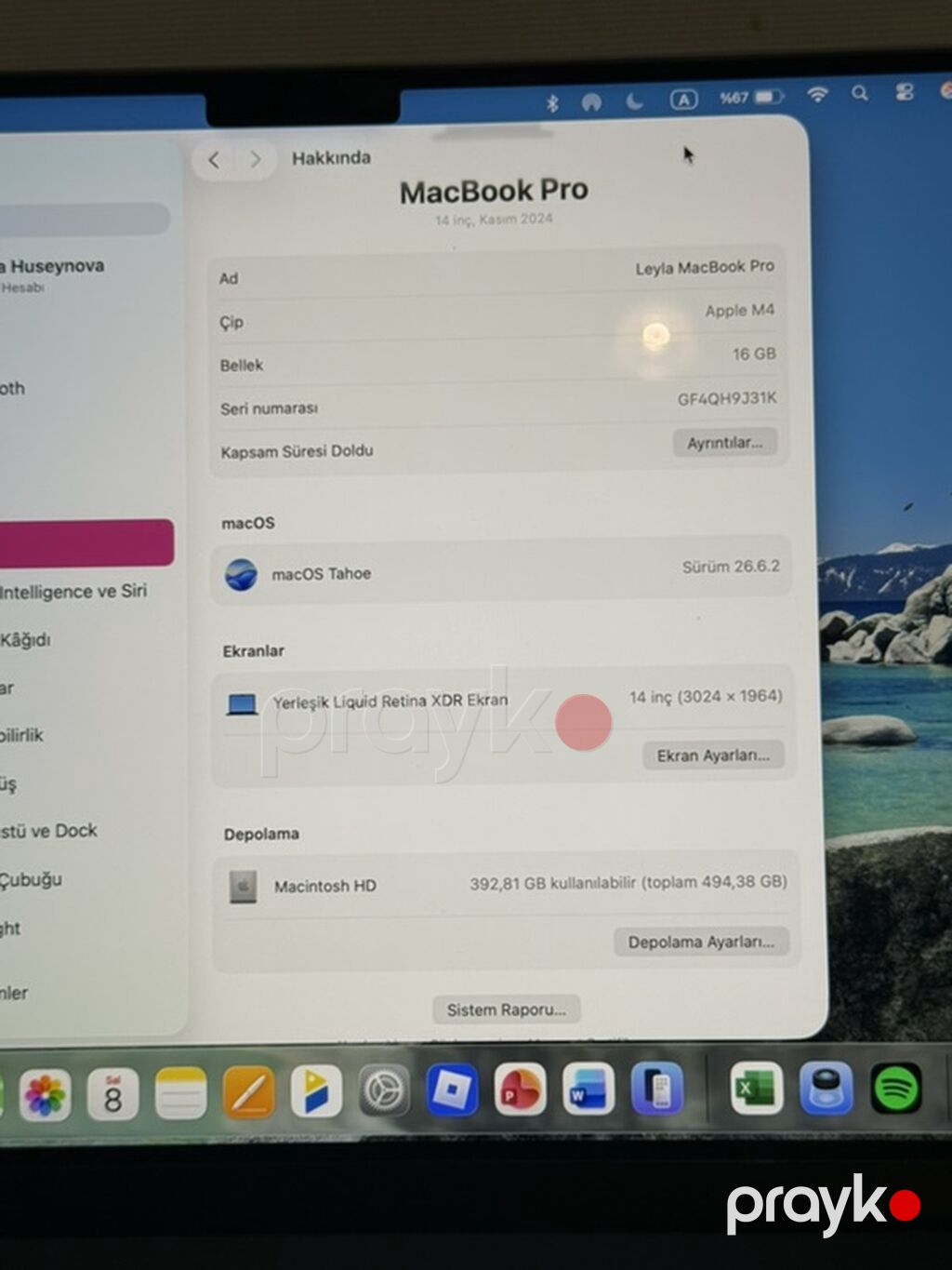 Apple MacBook Pro (Space Gray) noutbuku - Model: macbook pro Space — Apple Macbook, Masazır (5)