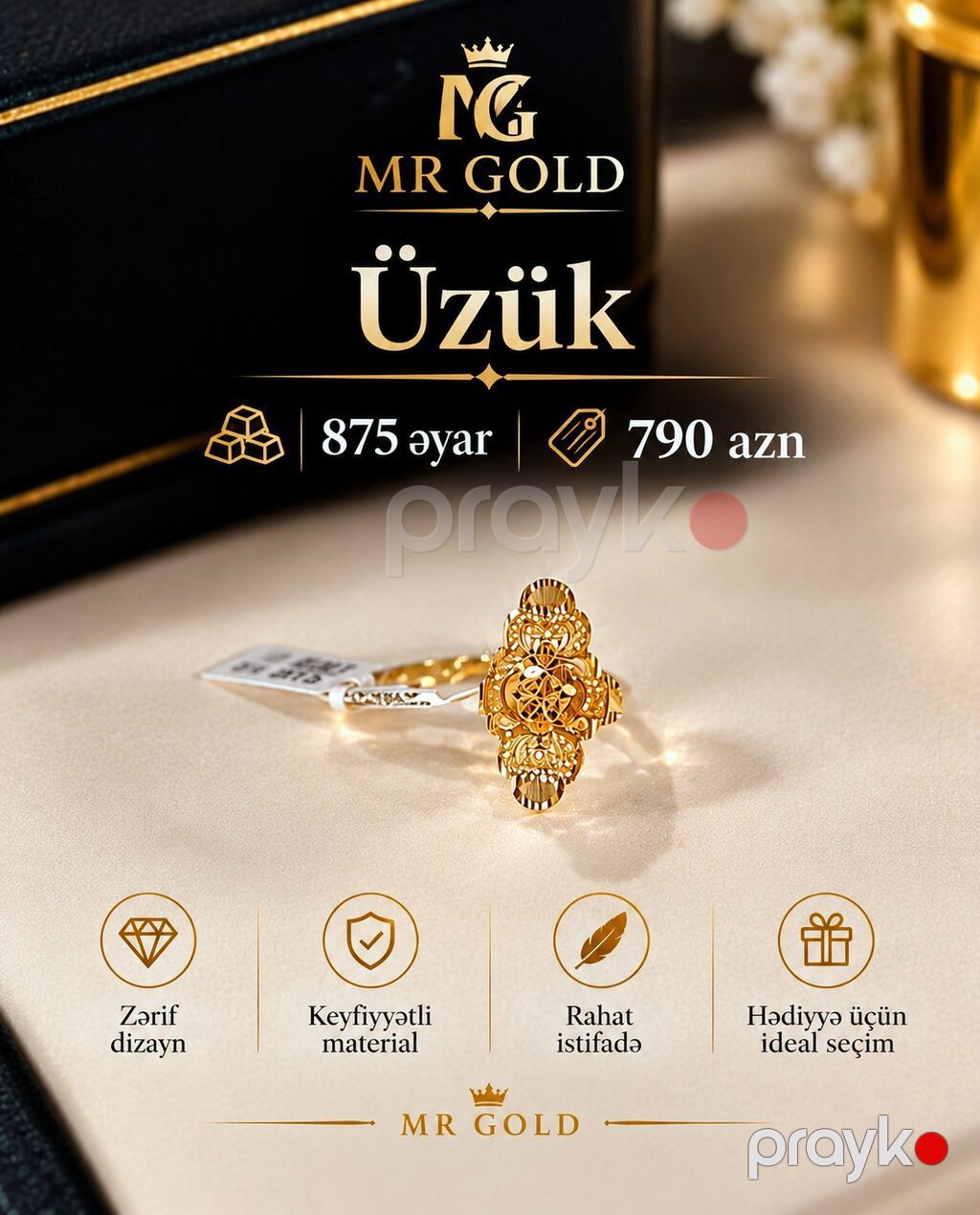 Dəstə daxildir: Sırğa, Sarı qızıl, 585 Əyar — Təklifler, Bakı (2)