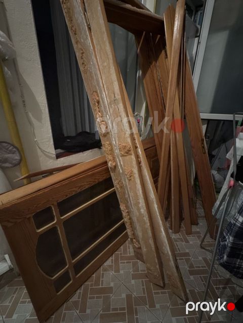 Taxta otaq qapısı və komplekt aksesuarlar - Material: təbii a — Bakı