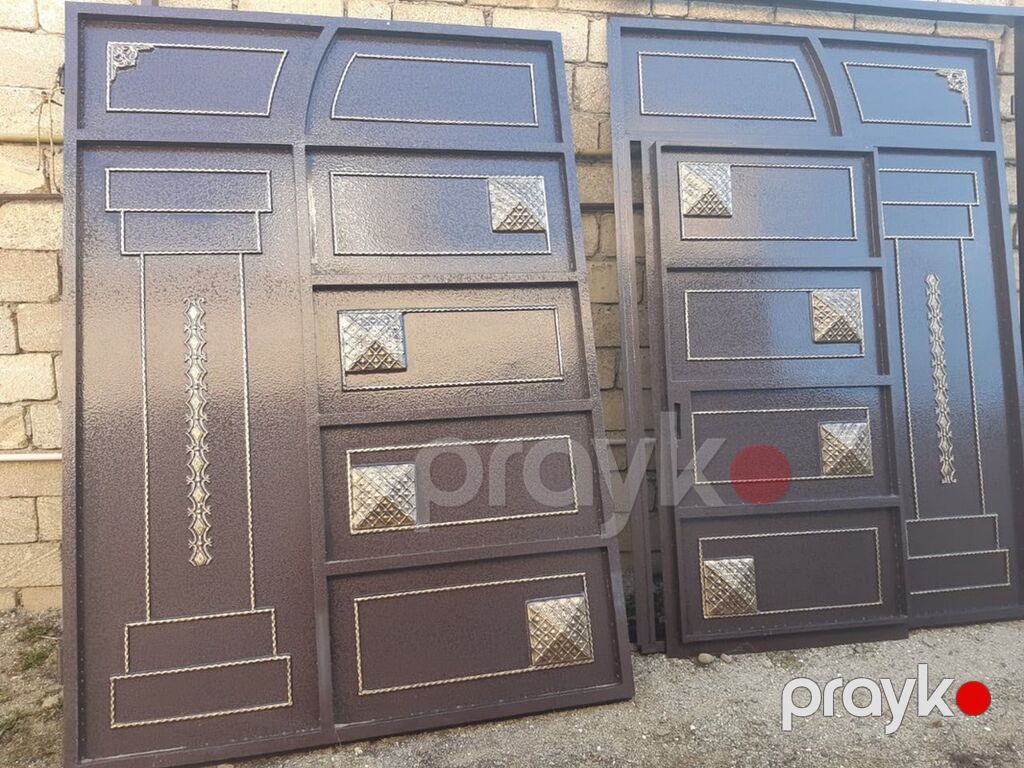 Dekorativ dəmir darvazalar - Material: qalın metal/profil — Pəncərələr, qapılar, balkonlar, Saray (3)