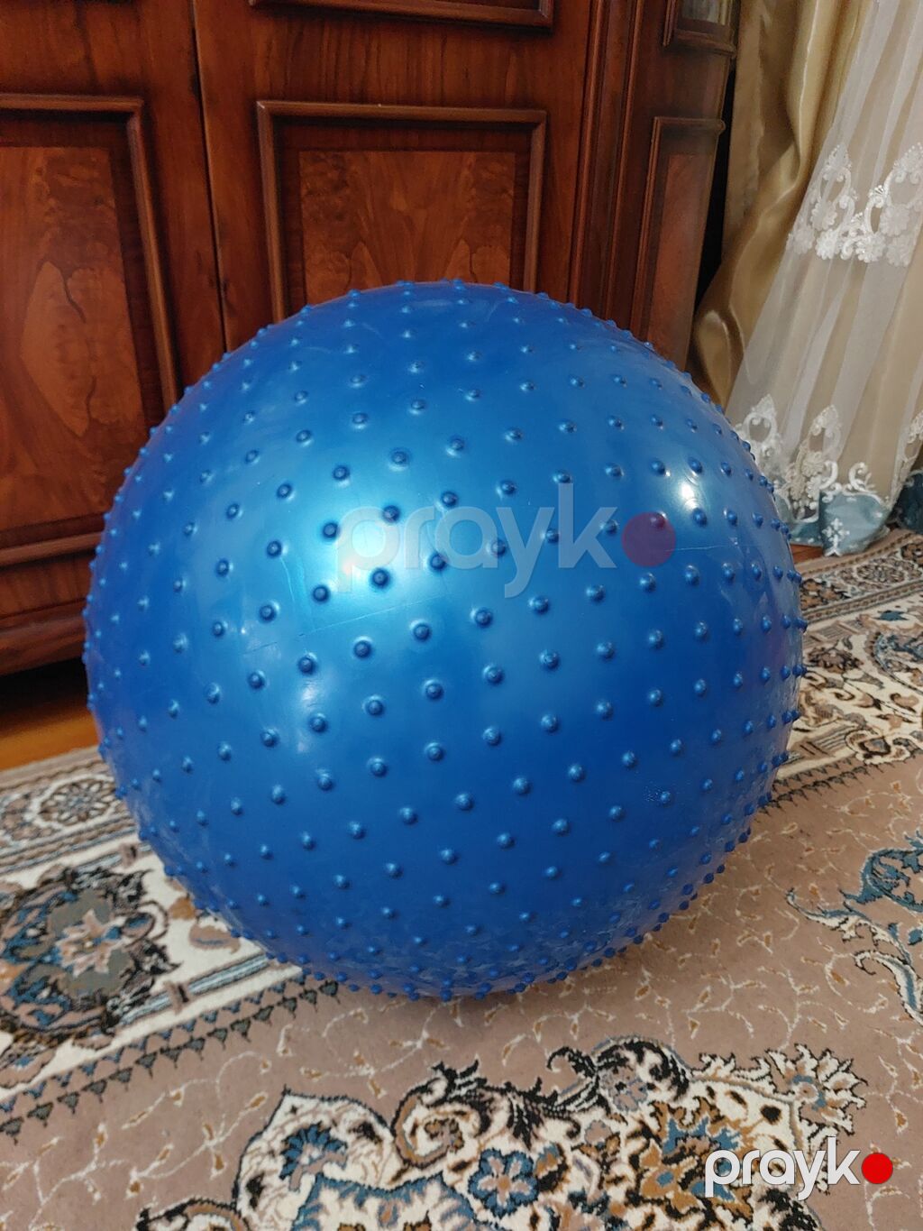 Masaajlı fitnes/topa – mavi rəngdə, sünbüllü (reliefli) səthli — Top oyunları, Bakı (2)