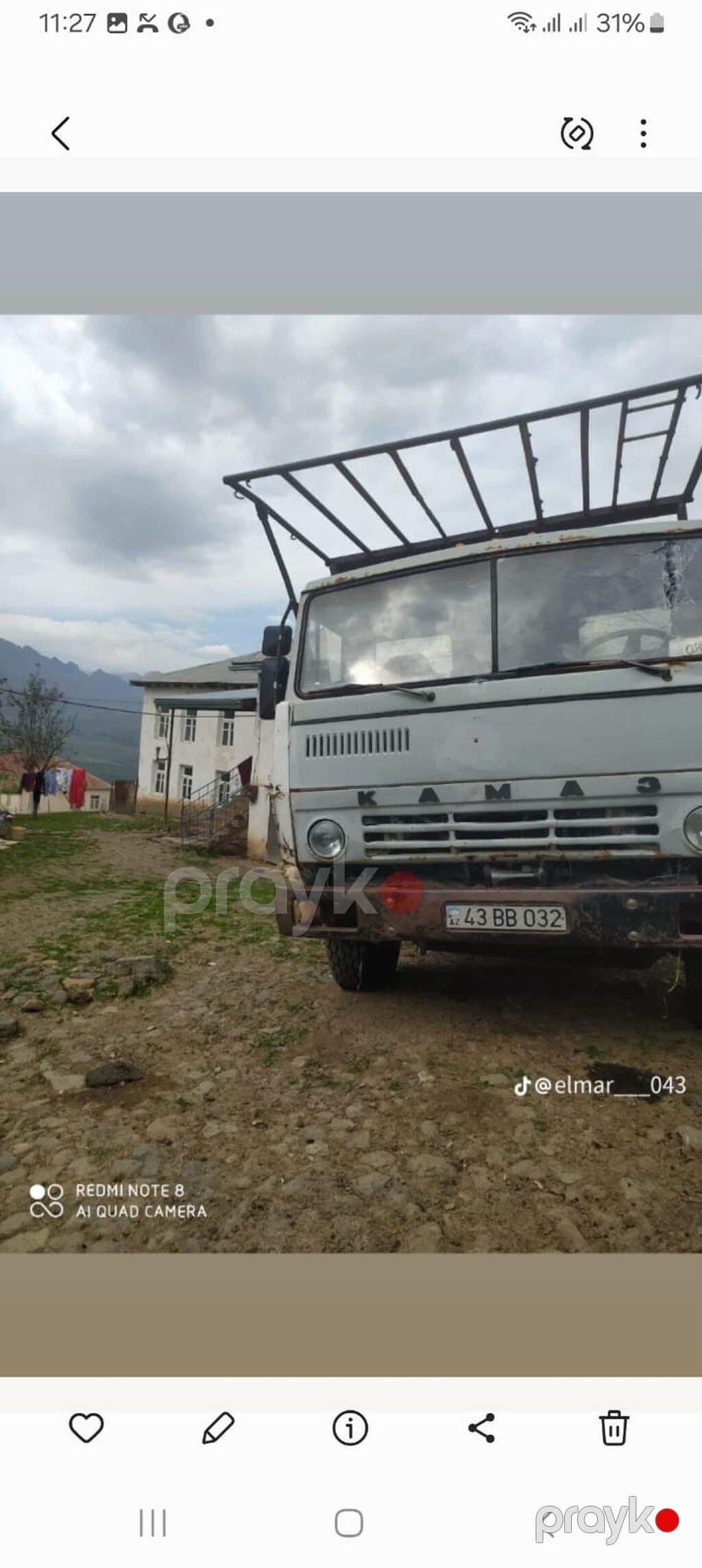 Kamaz yük avtomobili - Marka/model: Kamaz (klassik ön panel dizaynlı — Yük maşınları, Digah (2)