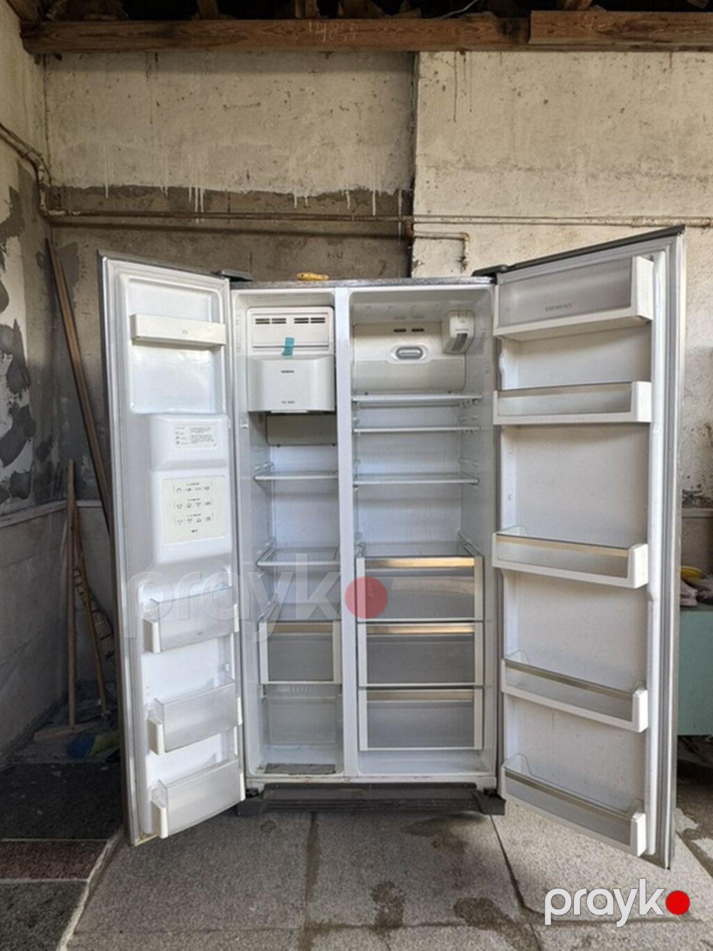 Siemens Side-by-Side soyuducu - Paslanmaz polad korpus, ikiqat dik — Soyuducular, Masazır (7)