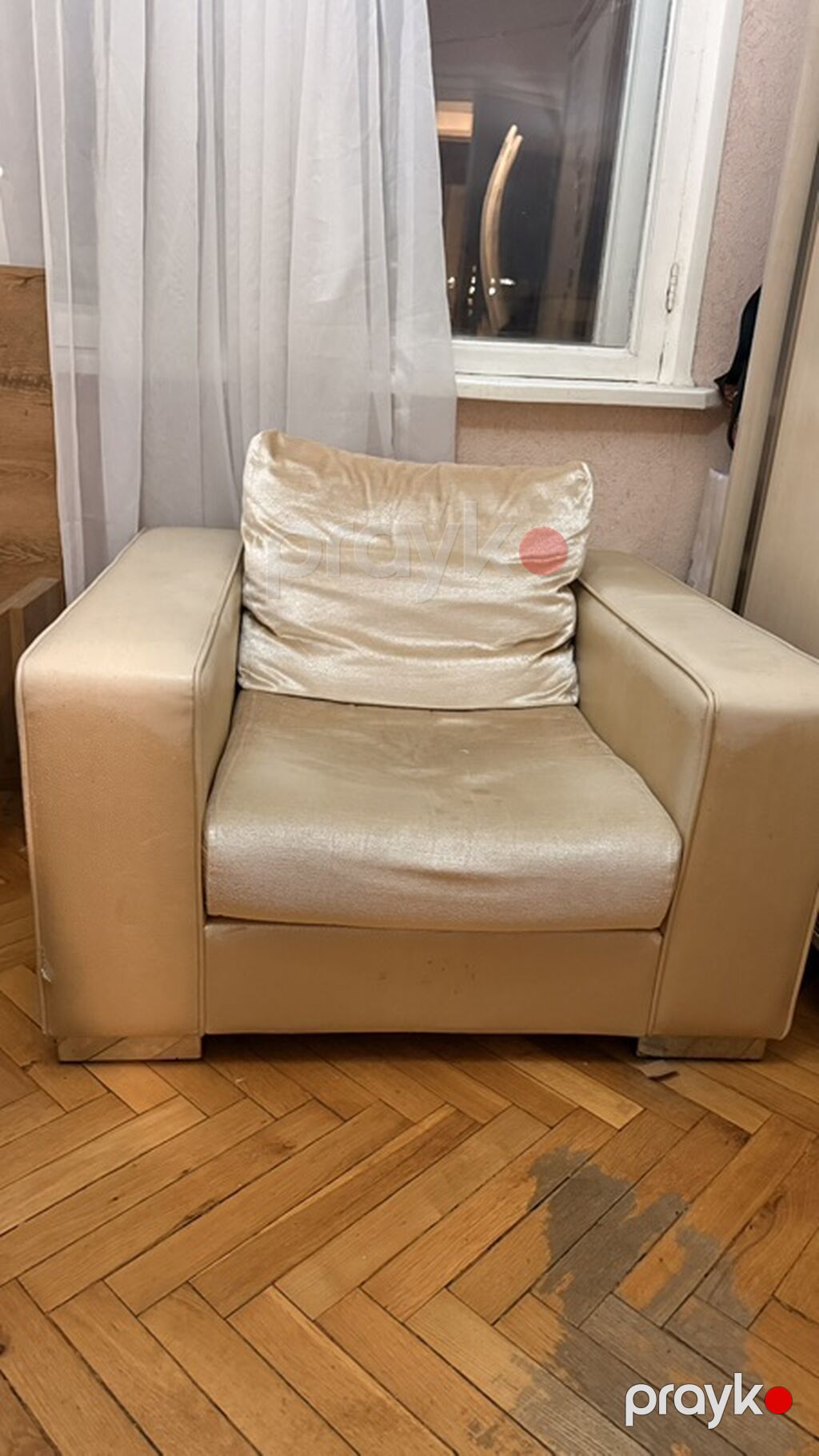Bej rəngli yumşaq mebel dəsti - Tərkibi: 3 nəfərlik divan + 2 geniş — Yumşaq mobilya dəstləri, Bakı (2)