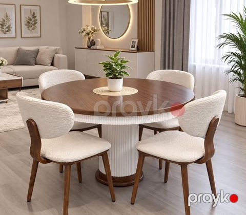 Qonaq otağı üçün, Yeni, Açılmayan, Yumru masa, 4 stul — Bakı