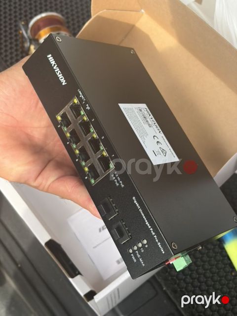 Hikvision DS-3T0510HP-E/H(S) – 8 Portlu Gigabit Unmanaged PoE Switch — Xırdalan