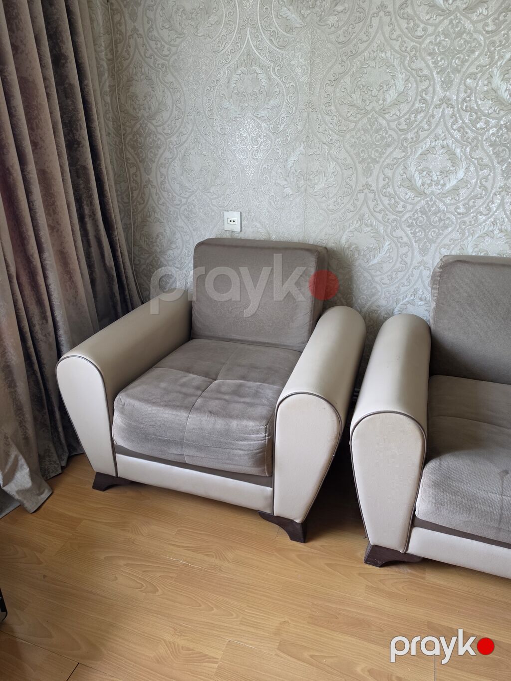 İşlənmiş, Divan, 2 kreslo, Bazalı, Açılan — Yumşaq mobilya dəstləri, Bakı (4)