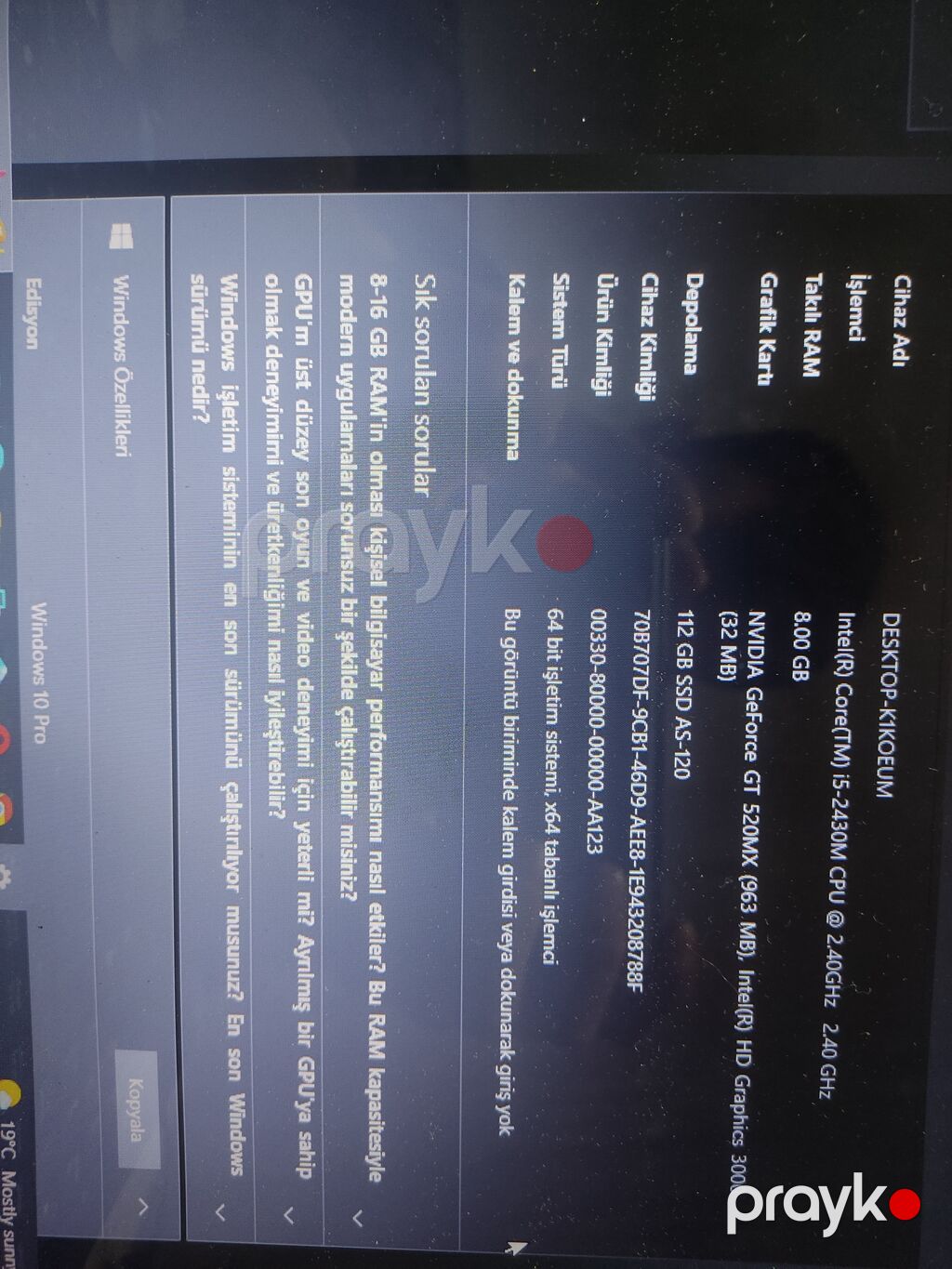 ASUS noutbuk Texniki göstəricilər: - Prosessor: Intel Core i5-2430M — Asus, Bakı (3)