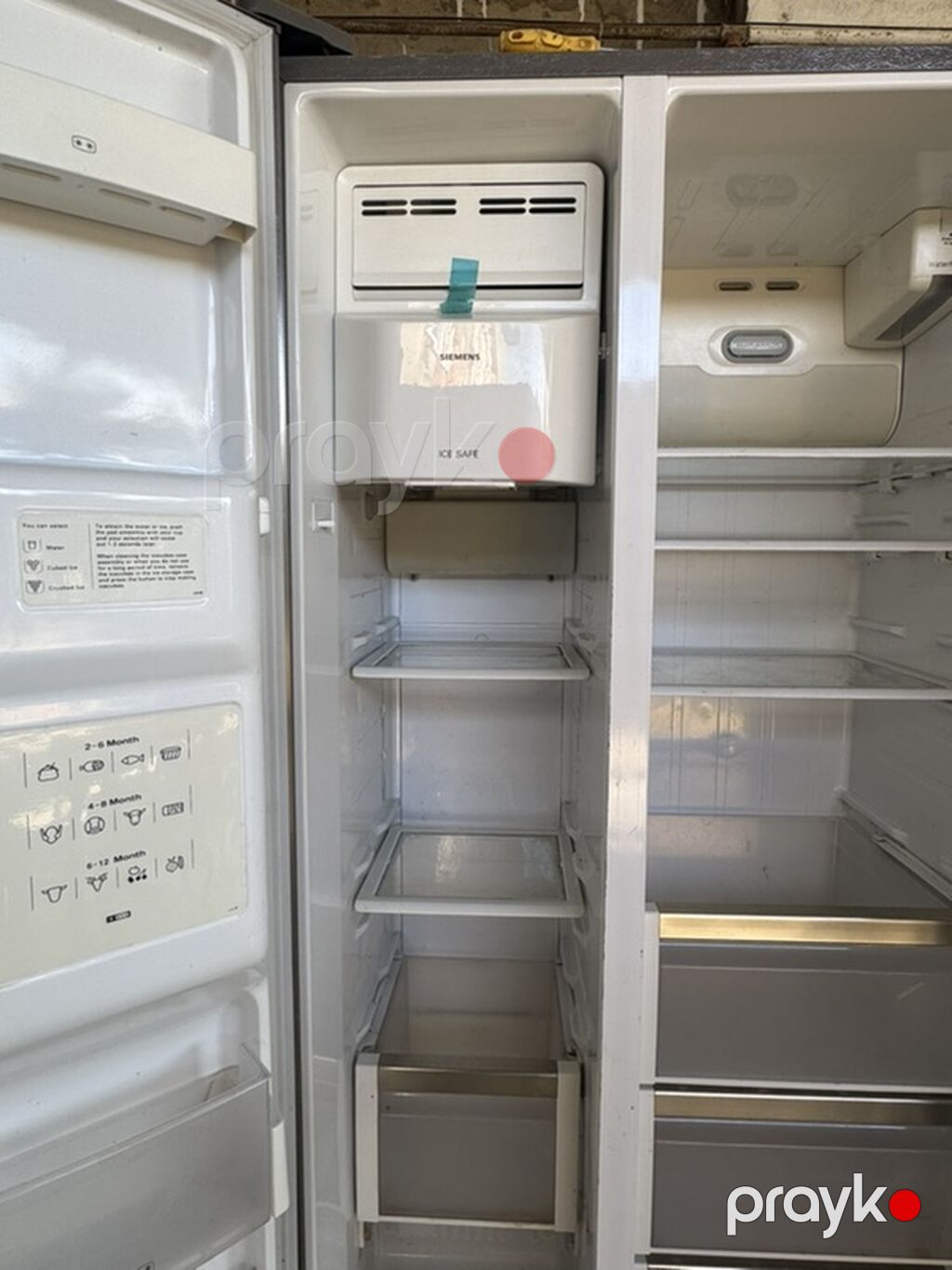 Siemens Side-by-Side soyuducu - Paslanmaz polad korpus, ikiqat dik — Soyuducular, Masazır (4)