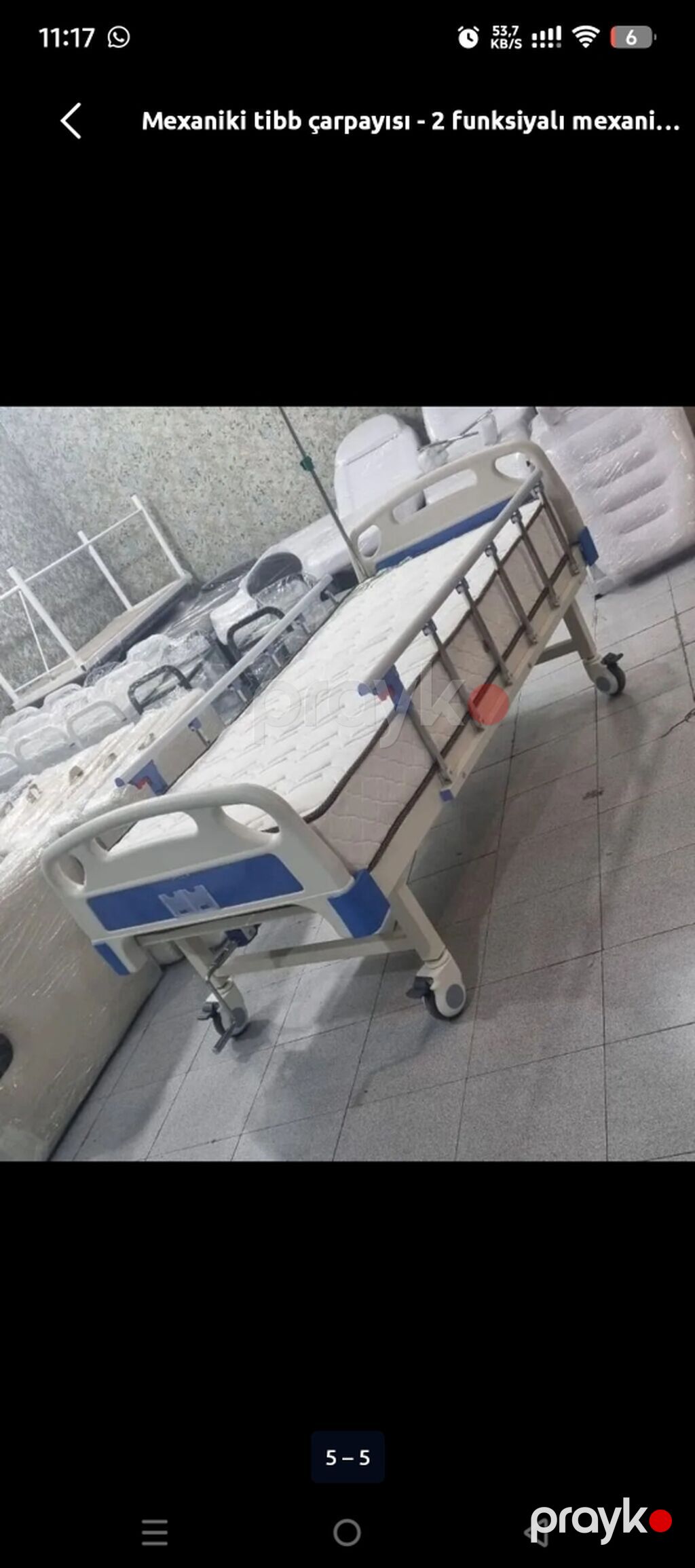 Məhsul: Mexaniki tibbi çarpayı – 2 funksiyalı Təsvir: - Xəstəxana — Mebel, Sanqaçal (4)