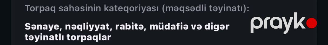 20 sot torpaq sahəsi, Gəncə ş — Torpaq, Gəncə (3)