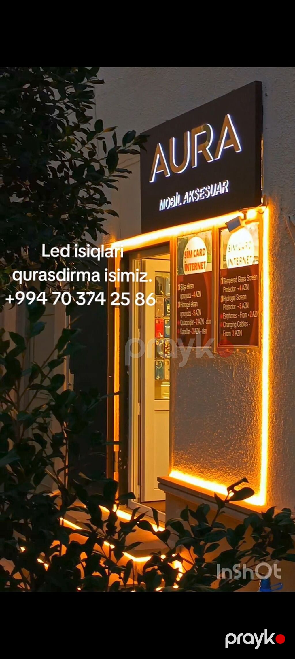LED işıqlarının peşəkar quraşdırılması xidməti - Fasad, pilləkən — Elektrikçi xidmətləri, Bakı (2)
