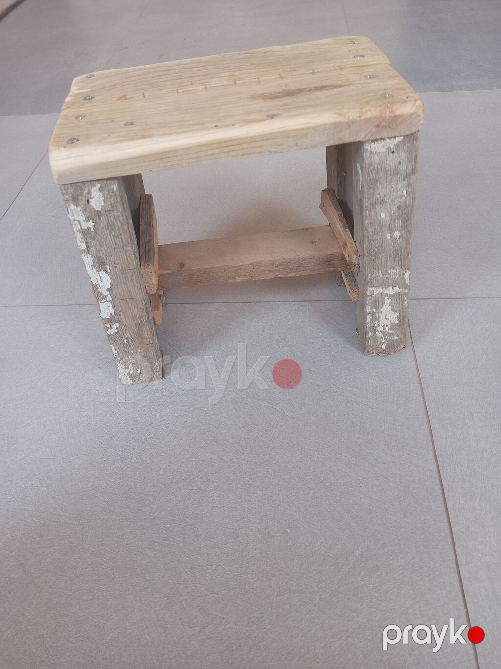 Taxta taburet/kiçik oturacaq - Material: tamamilə ağacdan hazırlanıb — Tabure, Digah (3)