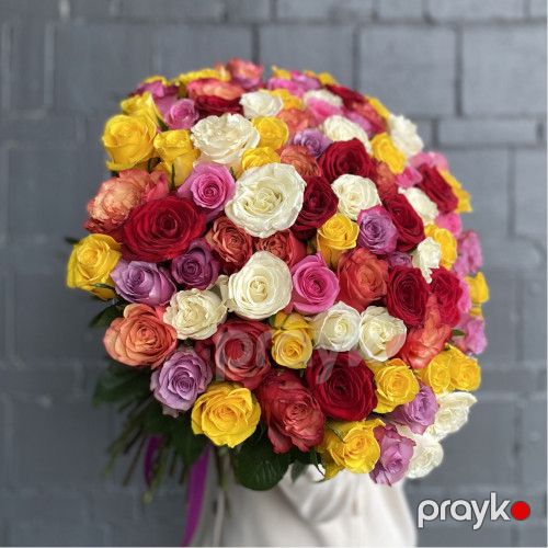 101 qızılgül qarışığı Premium - kod 5050 — Bitkilər, Bakı (5)