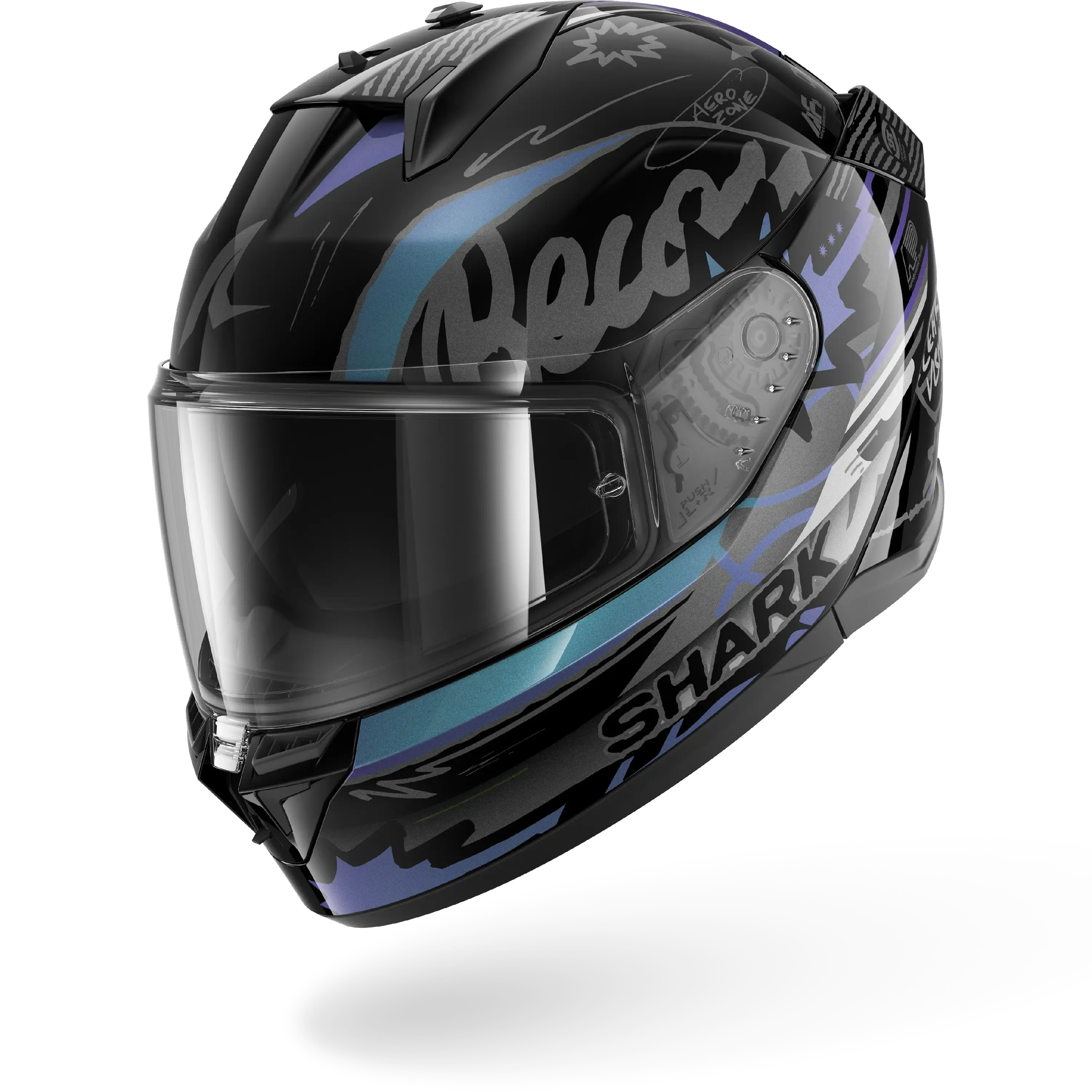 Dəbilqə Shark D-skwal 3 Streetrush Black Green Chrome, XXL (HE0914EKGUXXL) — Bakı