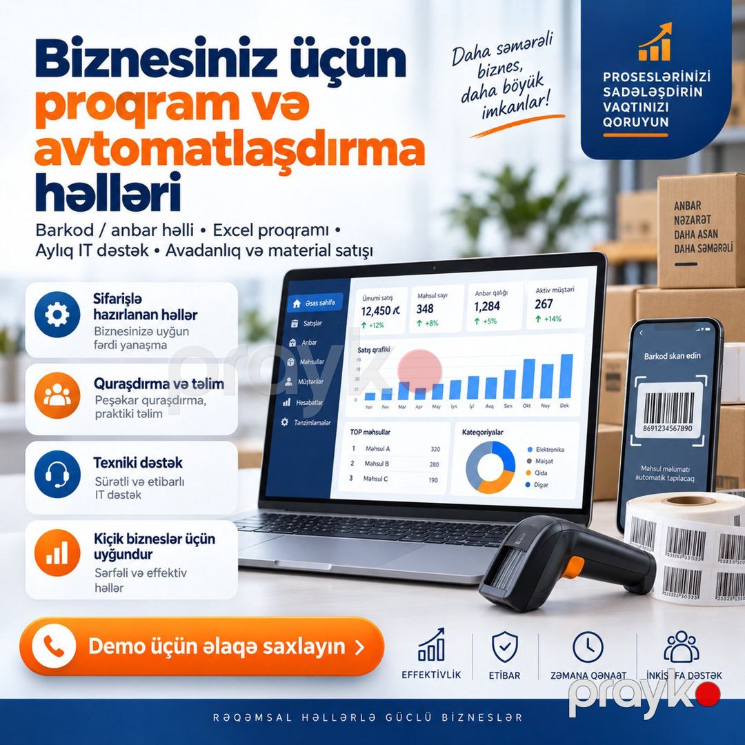 Anbar, satış və biznes idarəetmə proqramlarının qurulması — Oyunlar, konsollər və proqramlar, Bakı (3)