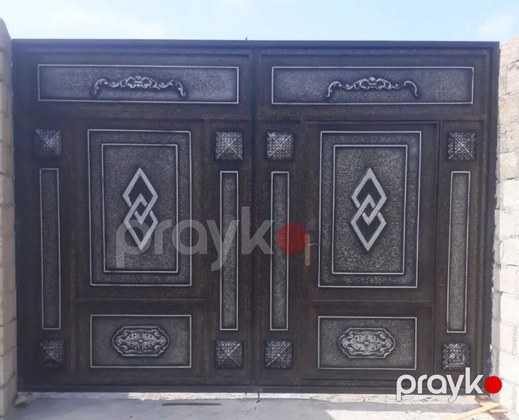 Dekorativ dəmir darvazalar - Material: qalın metal/profil — Pəncərələr, qapılar, balkonlar, Saray (2)