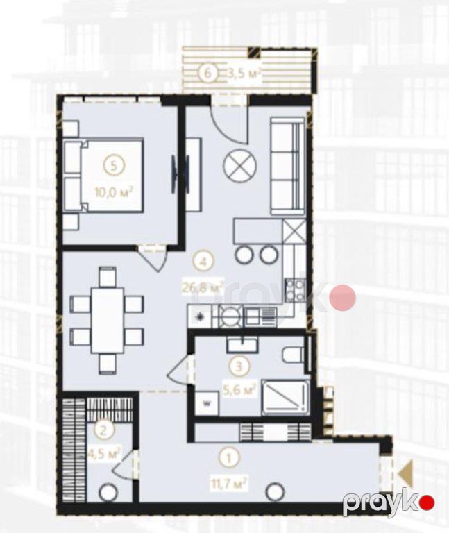 Satılır 2 otaqlı yeni tikili 76 m² — Mənzil, Bakı (8)