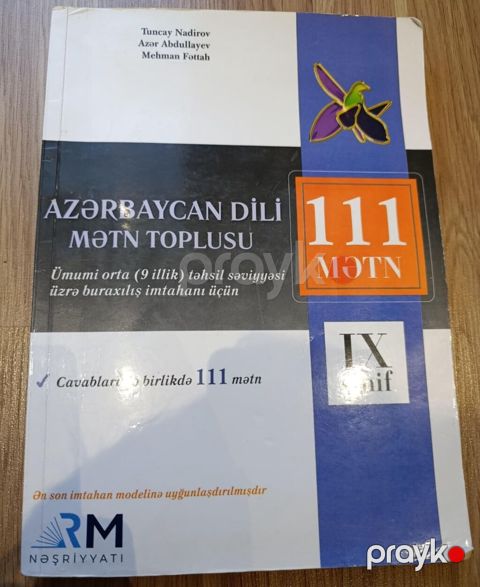 Məhsul: “Azərbaycan dili – Mətn Toplusu (IX sinif)” Müəlliflər: Tuncay — Bakı