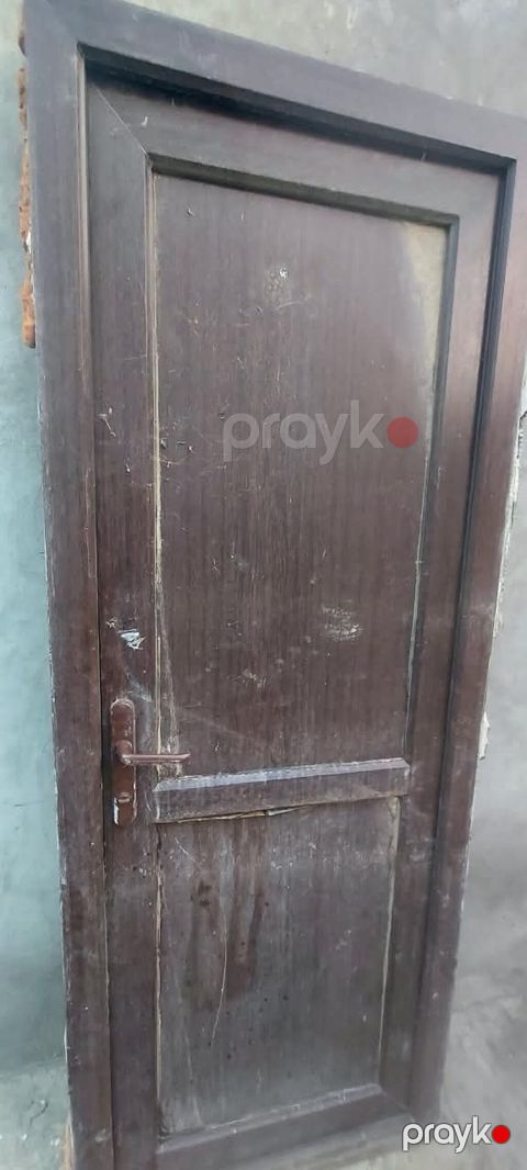 Taxta giriş/qapı paneli – tünd qəhvəyi rəng - Material: massiv taxta — Gəncə