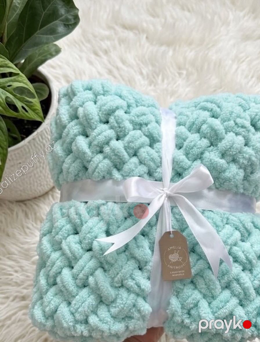 Əl ilə toxunmuş Alize Puffy örtüklər — Tekstil, Sumqayıt (4)
