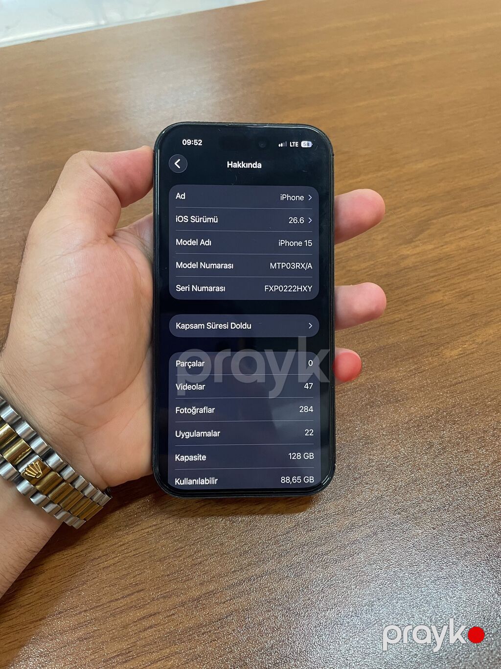 IPhone 15, 128 GB, Black Titanium, Simsiz şarj — Apple iPhone, Pirəkəşkül (3)
